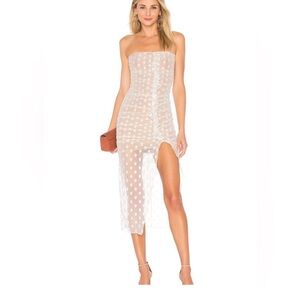 White polkadot Majorelle dress
